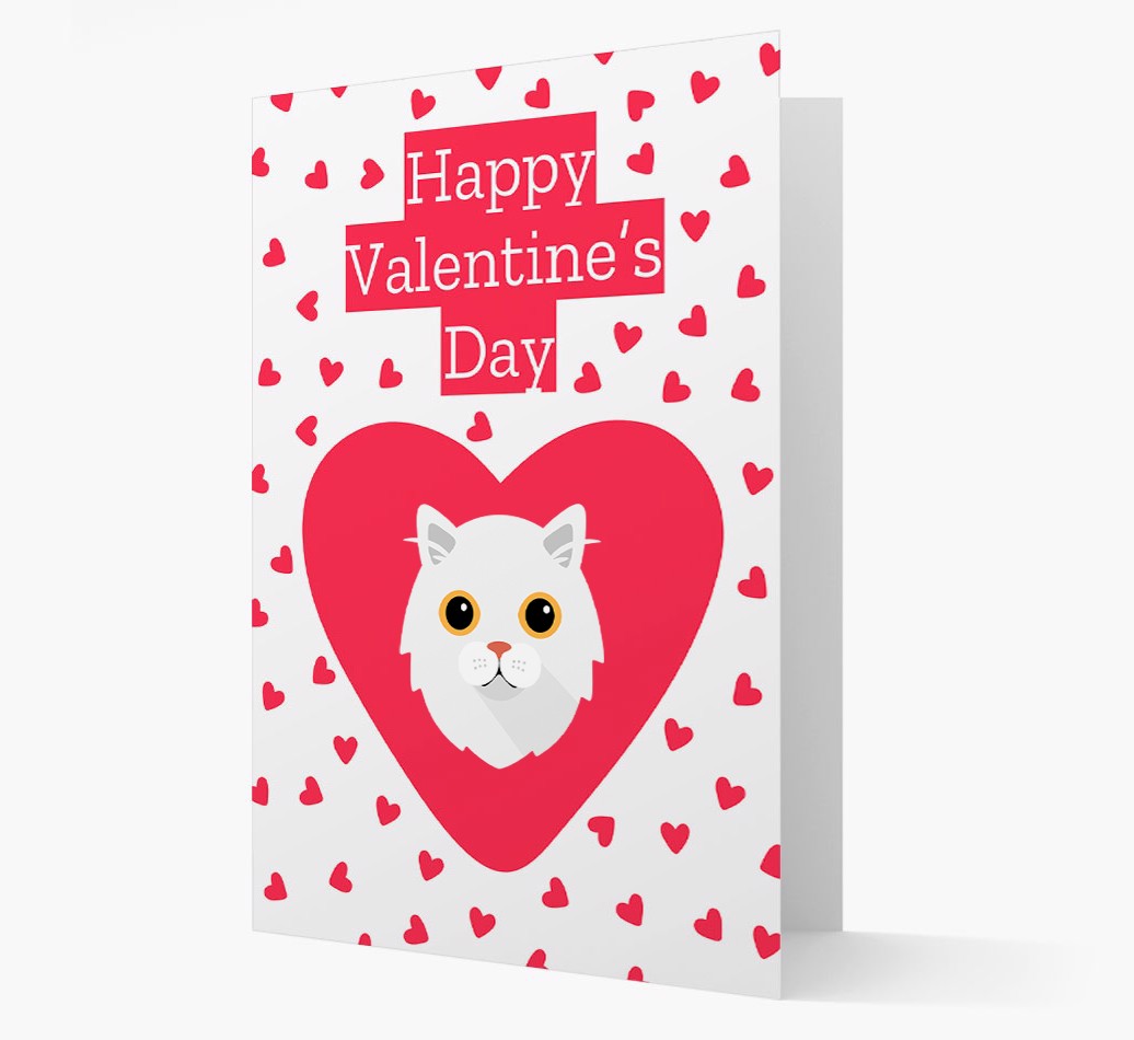 'Happy Valentine's Day' - Personalized {breedCommonName} Card front