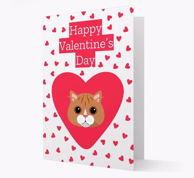 'Happy Valentine's Day'- Personalised {breedCommonName} Card