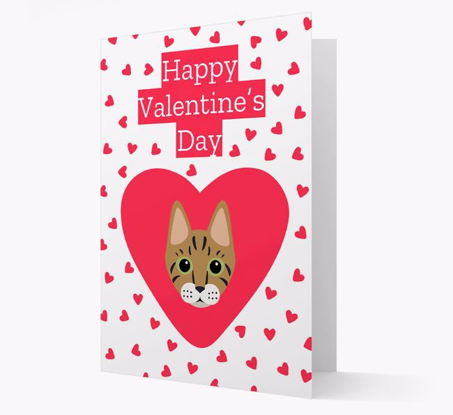 'Happy Valentine's Day'- Personalized {breedCommonName} Card