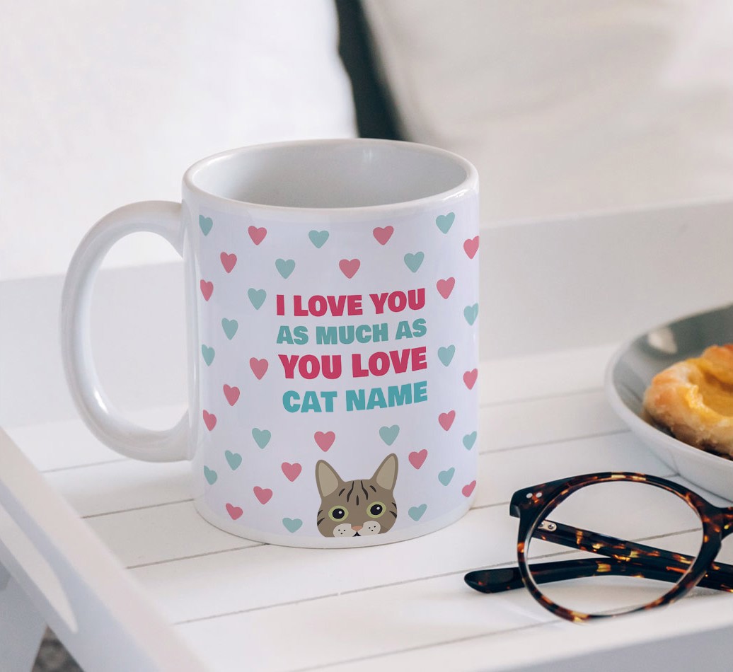 I Love You As Much As You Love...' - Personalized Cat Mug | Yappy.Com