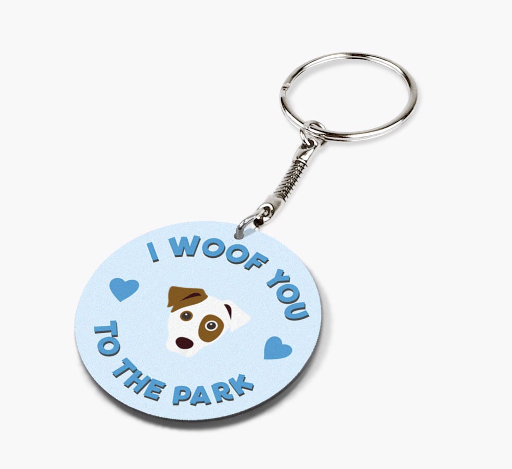 Double-sided 'To the Park and Back' Keyring with {breedFullName} Icon