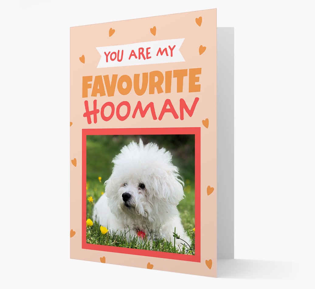 'Favourite Hooman' - Personalised {breedFullName} Card - Front