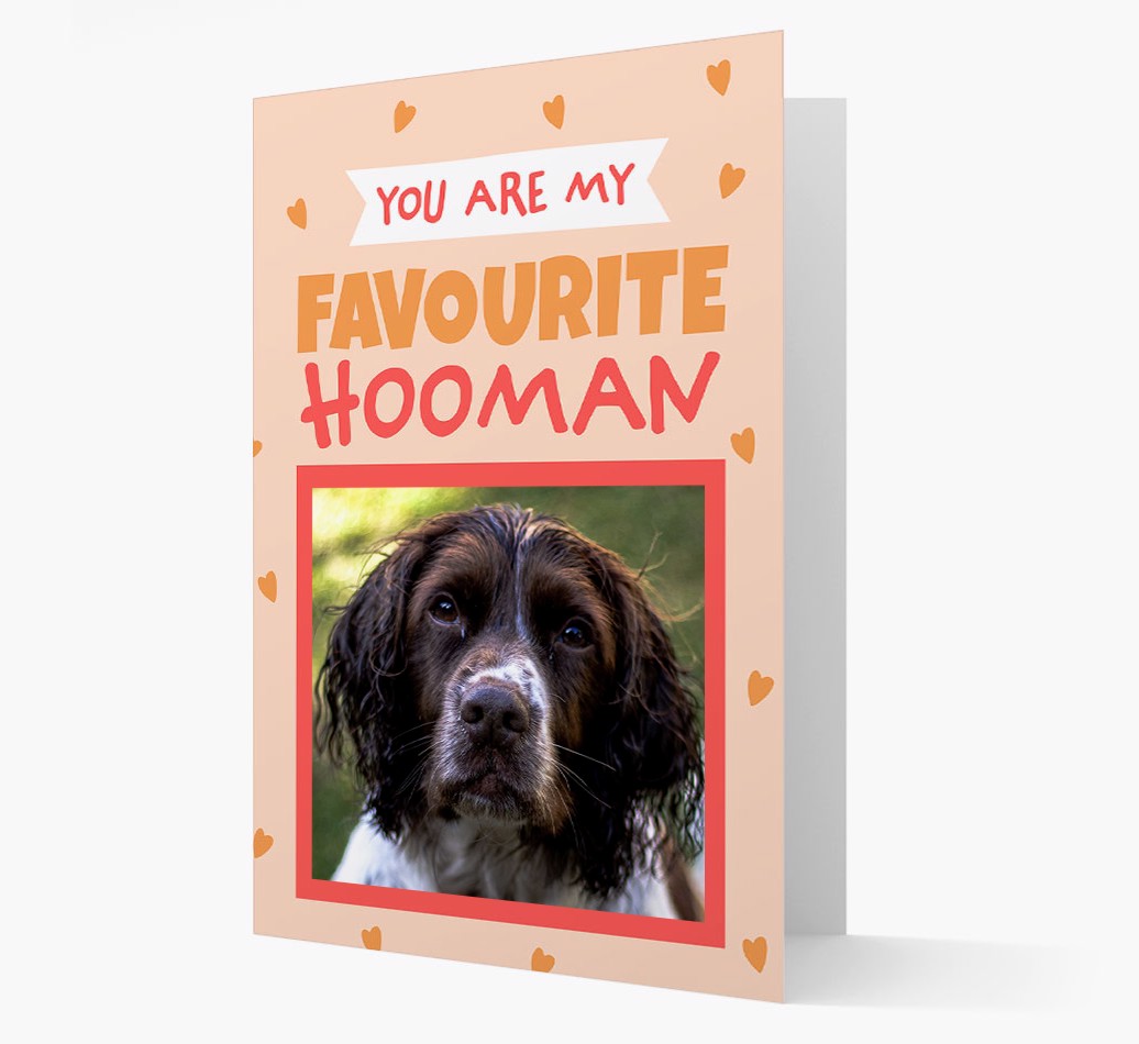 'Favourite Hooman' - Personalised {breedFullName} Card - Front