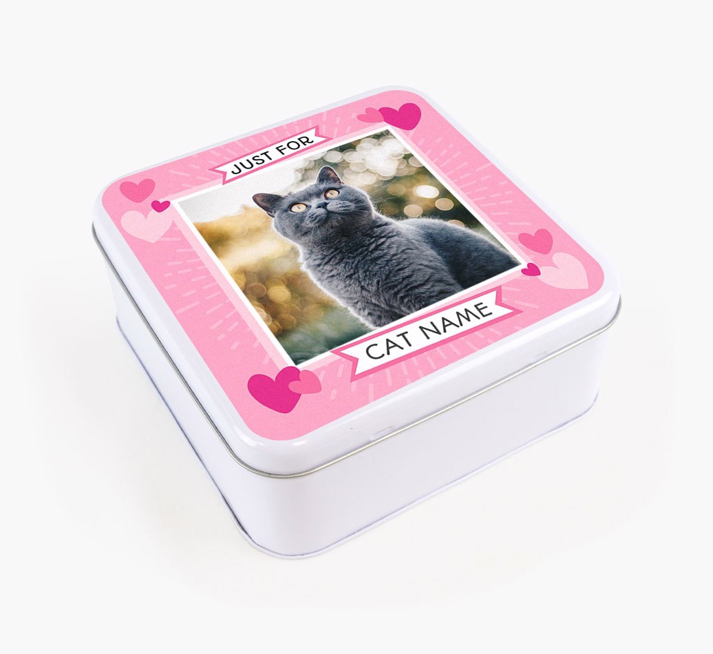 'Just For' - Personalised {breedCommonName} Treat Tin - View of front