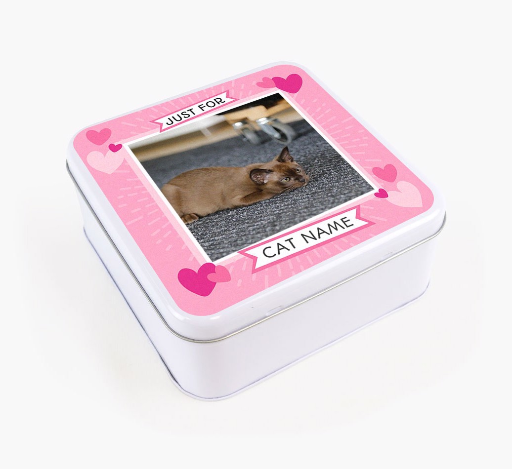 'Just For' - Personalised {breedCommonName} Treat Tin - View of front