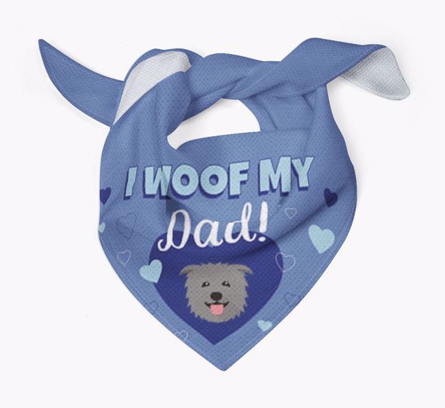 'I Woof My Dad' - Personalized {breedFullName} Bandana