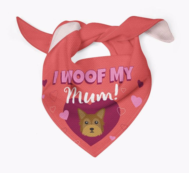 'I Woof My Mum' - Personalised {breedFullName} Bandana