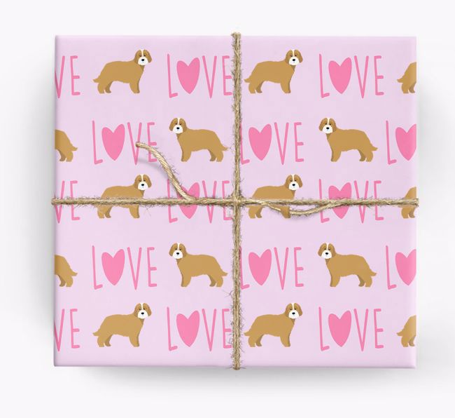 'Love' - Personalised {breedFullName} Wrapping Paper