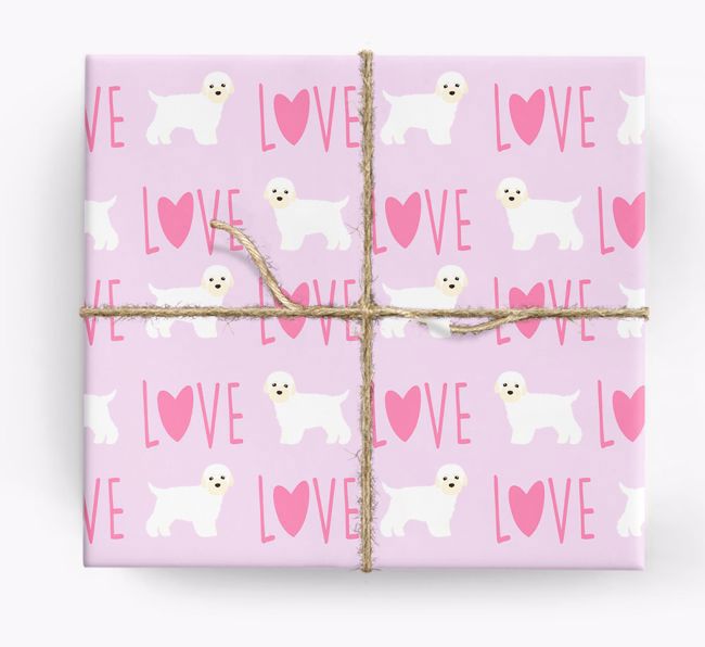 'Love' - Personalised {breedFullName} Wrapping Paper