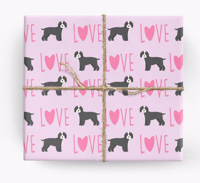 'Love' - Personalized {breedFullName} Wrapping Paper