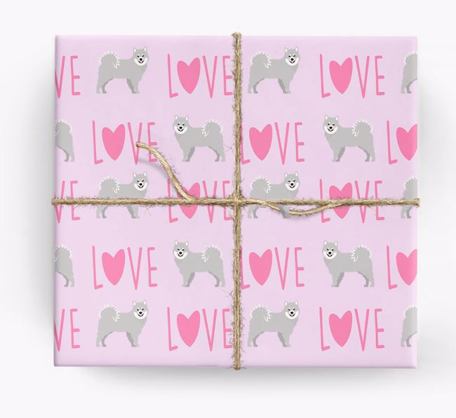 'Love' - Personalized {breedFullName} Wrapping Paper