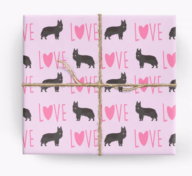 'Love' - Personalised {breedFullName} Wrapping Paper