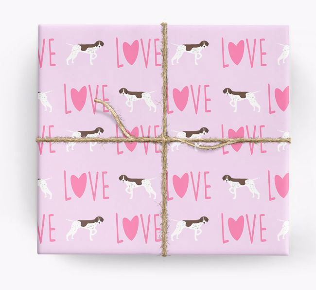 'Love' - Personalised {breedFullName} Wrapping Paper