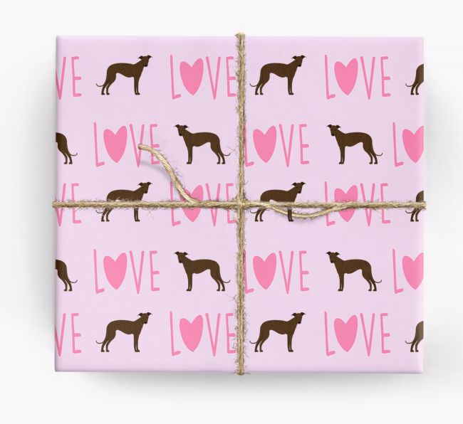 'Love' - Personalized {breedFullName} Wrapping Paper