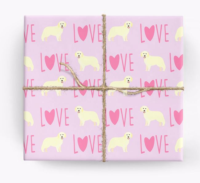 'Love' - Personalized {breedFullName} Wrapping Paper