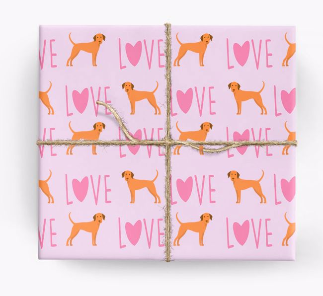 'Love' - Personalized {breedFullName} Wrapping Paper