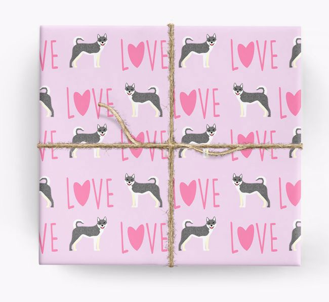 'Love' - Personalised {breedFullName} Wrapping Paper