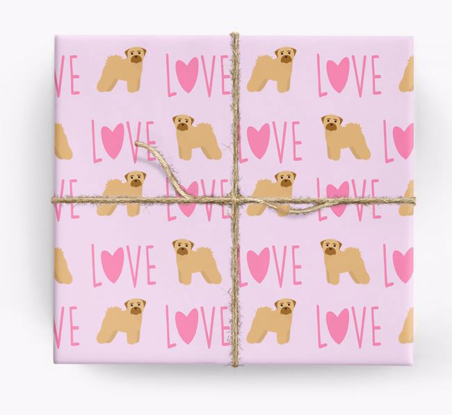 'Love' - Personalized {breedFullName} Wrapping Paper