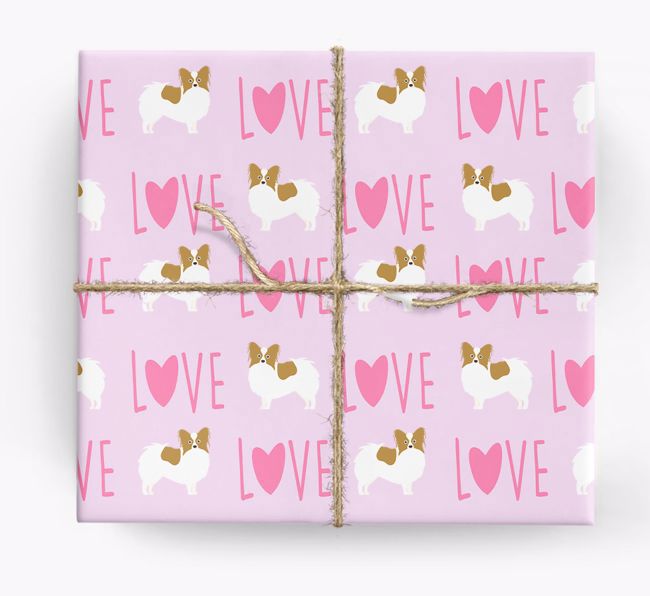 'Love' - Personalized {breedFullName} Wrapping Paper