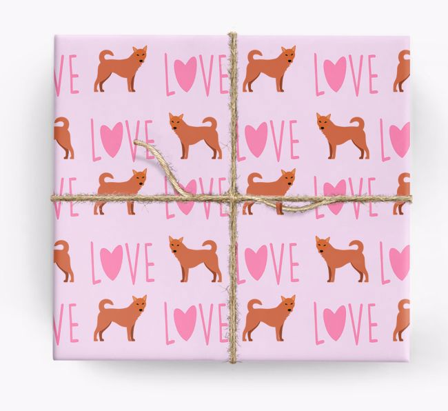 'Love' - Personalised {breedFullName} Wrapping Paper