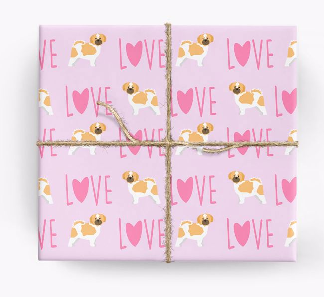 'Love' - Personalized {breedFullName} Wrapping Paper