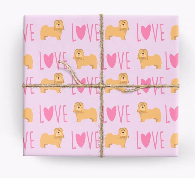 'Love' - Personalised {breedFullName} Wrapping Paper