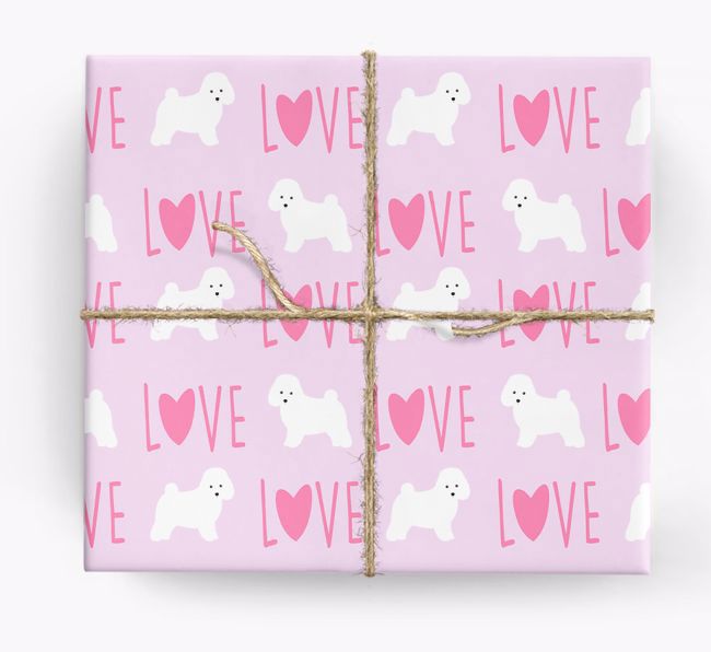 'Love' - Personalized {breedFullName} Wrapping Paper