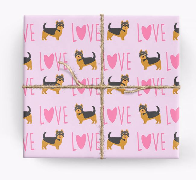 'Love' - Personalized {breedFullName} Wrapping Paper