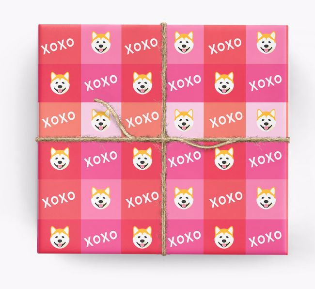 'XOXO' - Personalised {breedFullName} Wrapping Paper