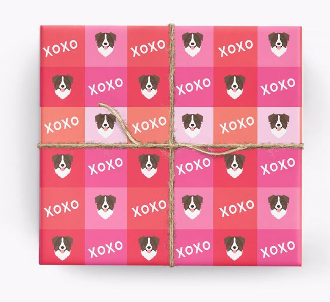 'XOXO' - Personalized {breedFullName} Wrapping Paper