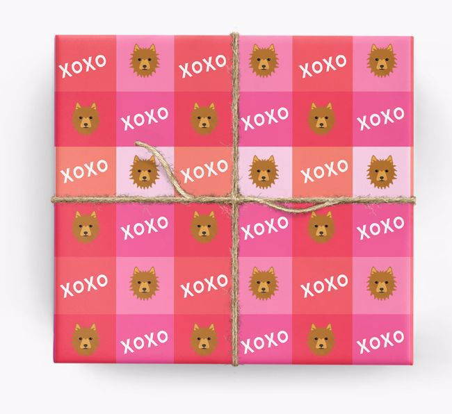 'XOXO' - Personalized {breedFullName} Wrapping Paper