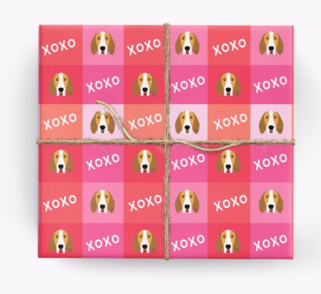 'XOXO' - Personalised {breedFullName} Wrapping Paper