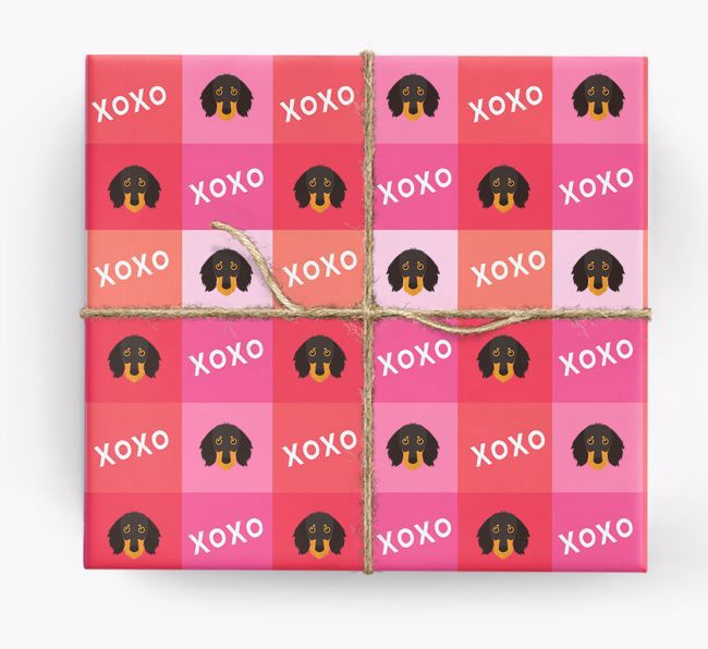 'XOXO' - Personalized {breedFullName} Wrapping Paper