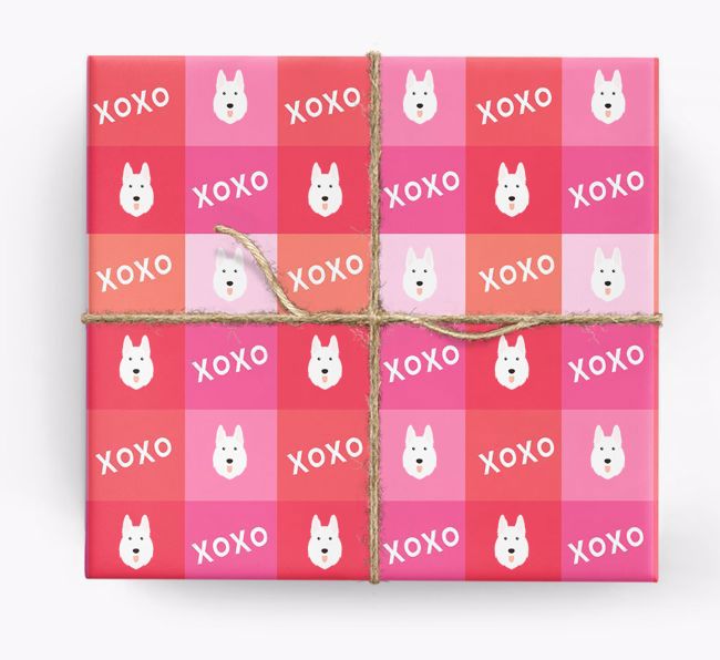 'XOXO' - Personalized {breedFullName} Wrapping Paper