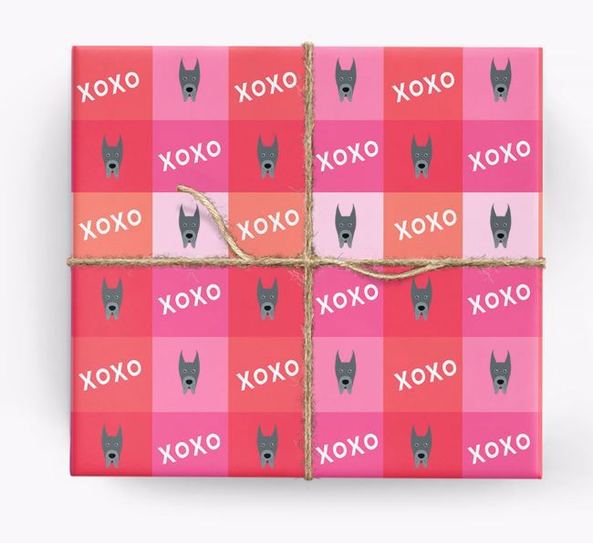 'XOXO' - Personalised {breedFullName} Wrapping Paper