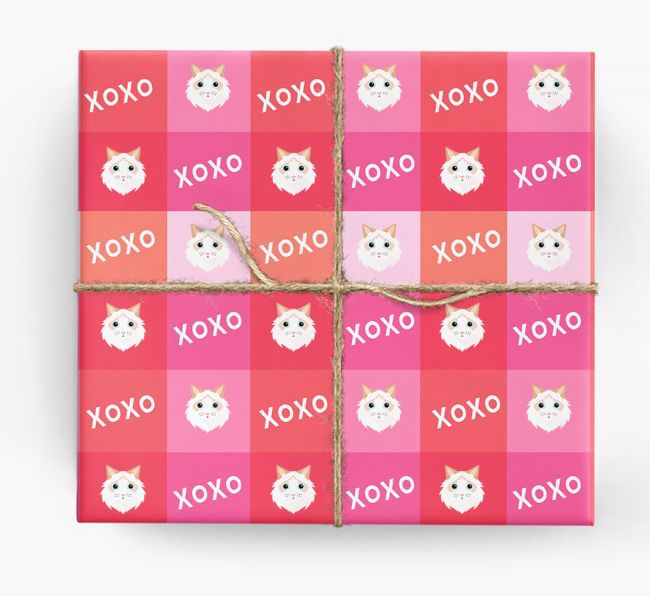 'XOXO' - Personalized {breedFullName} Wrapping Paper 