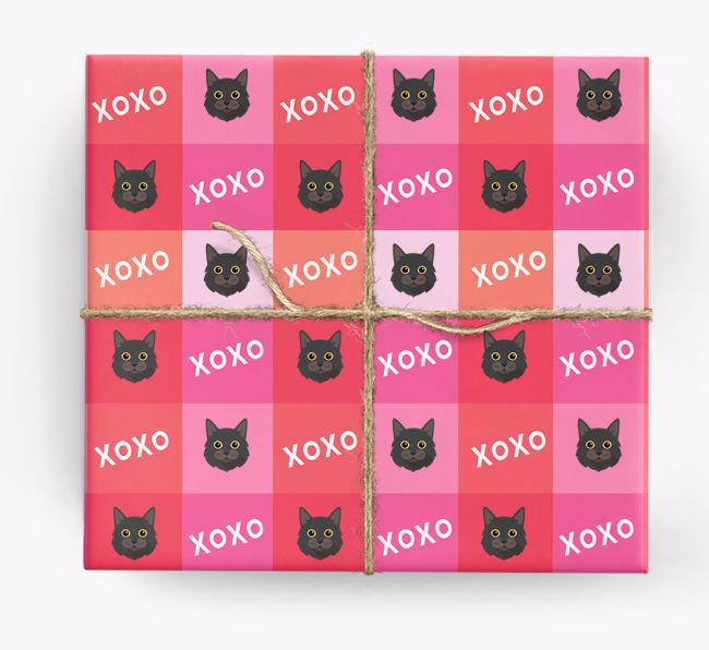 'XOXO' - Personalized {breedFullName} Wrapping Paper 