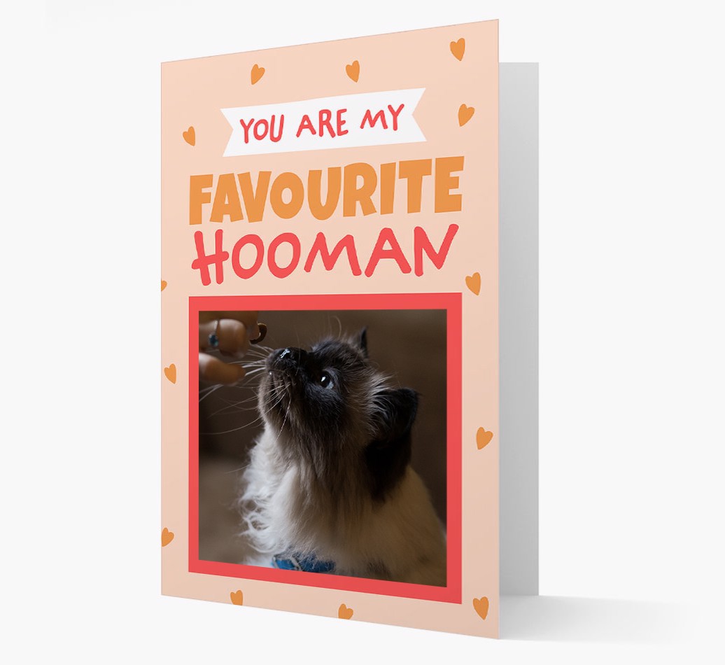 'Favourite Hooman' - Personalized {breedCommonName} Card - Front