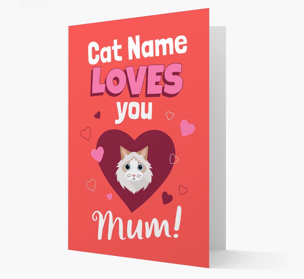 'I Love You Mum' Card with {breedFullName} Icon