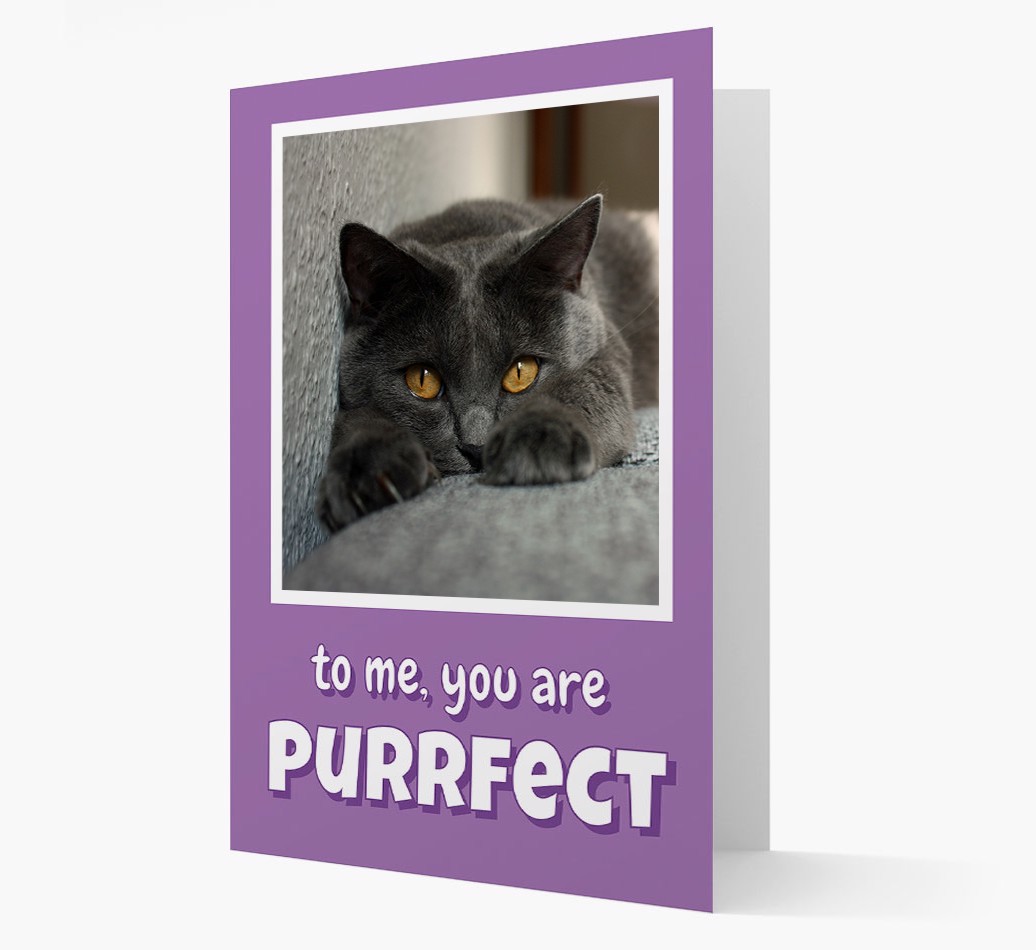 'You are Purrfect' - Personalized {breedCommonlName} Card - Front