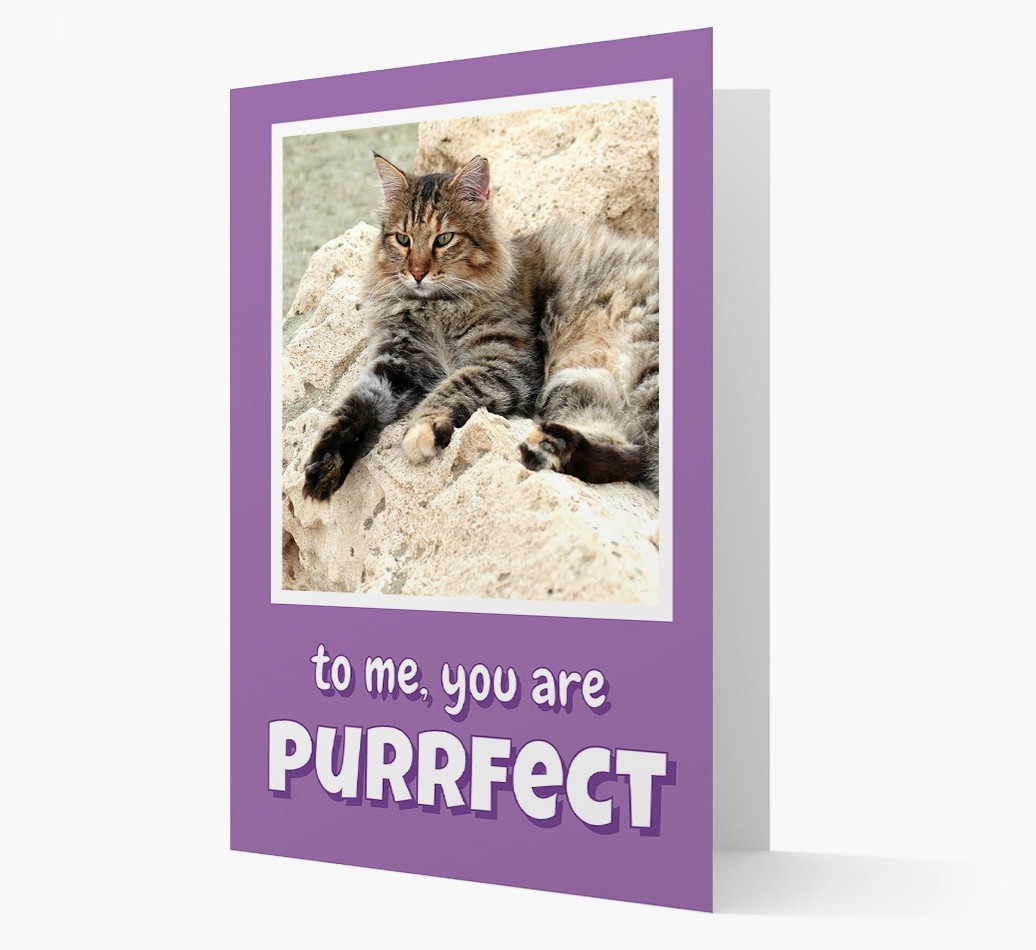 'You are Purrfect' - Personalised {breedCommonlName} Card - Front