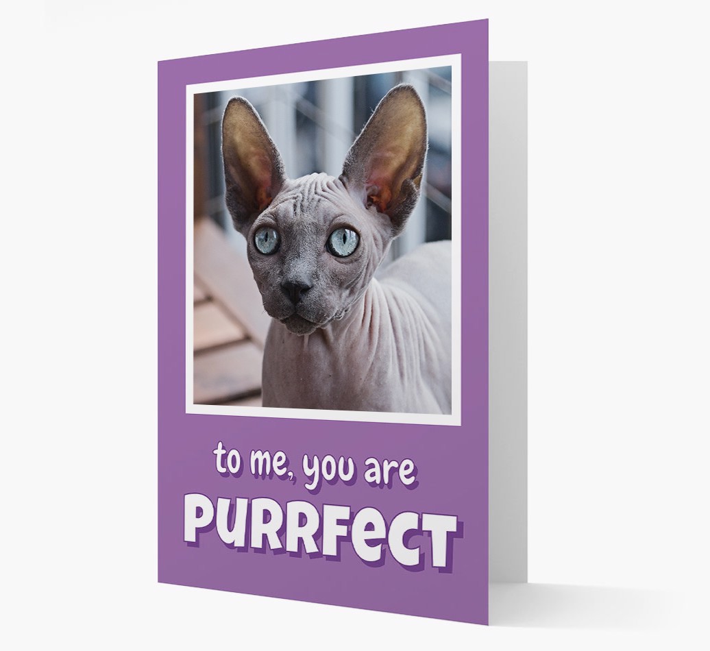'You are Purrfect' - Personalised {breedCommonlName} Card - Front