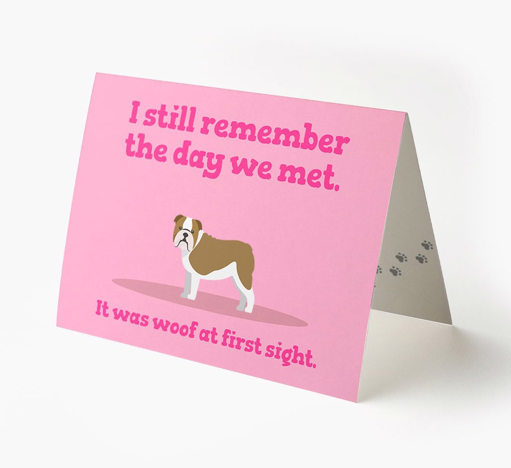 'The Day We Met' - Personalized {breedFullName} Card- front