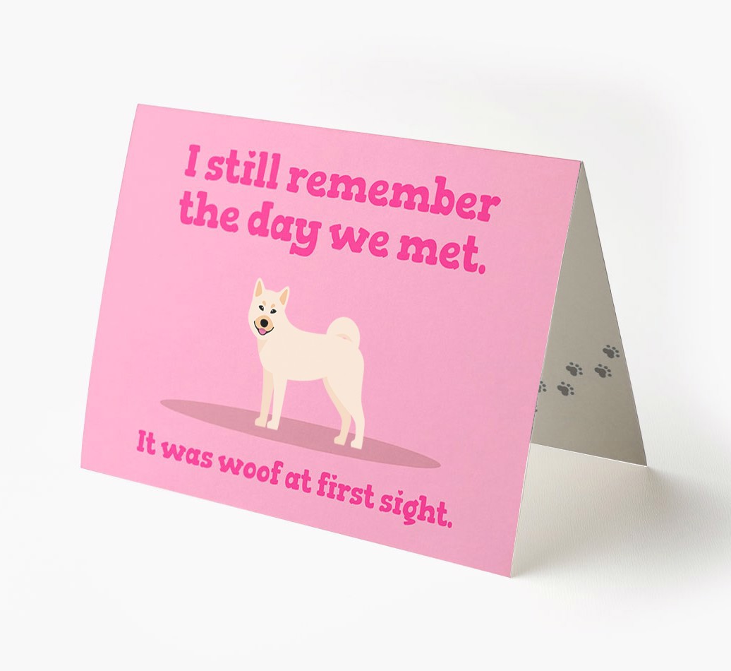 'The Day We Met' - Personalised {breedFullName} Card- front