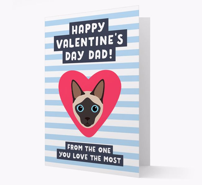 'Happy Valentine's Day Dad'- Personalised {breedCommonName} Card
