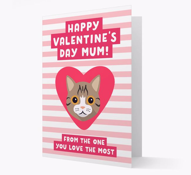 'Happy Valentine's Day Mum'- Personalised {breedCommonName} Card