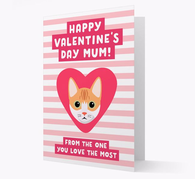 'Happy Valentine's Day Mum'- Personalised {breedCommonName} Card