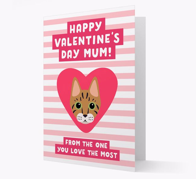 'Happy Valentine's Day Mum'- Personalised {breedCommonName} Card