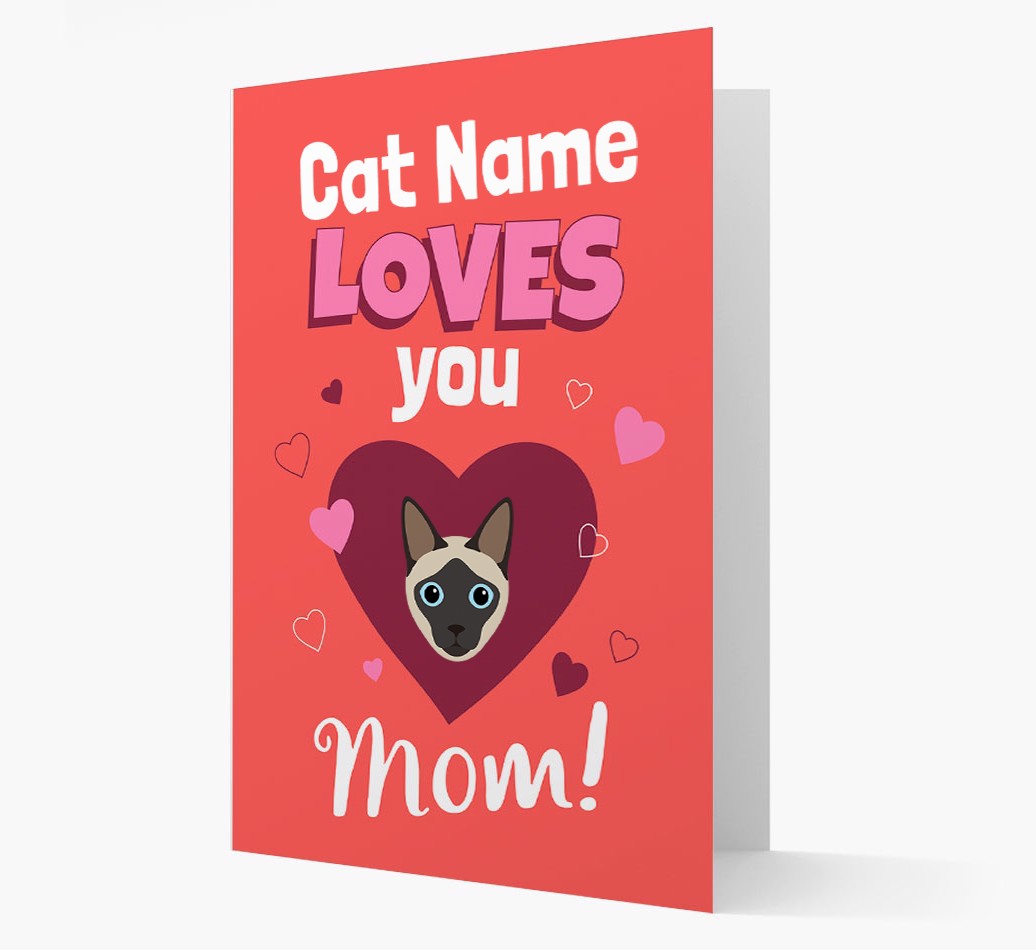 'I Love You Mom' Card with {breedFullName} Icon