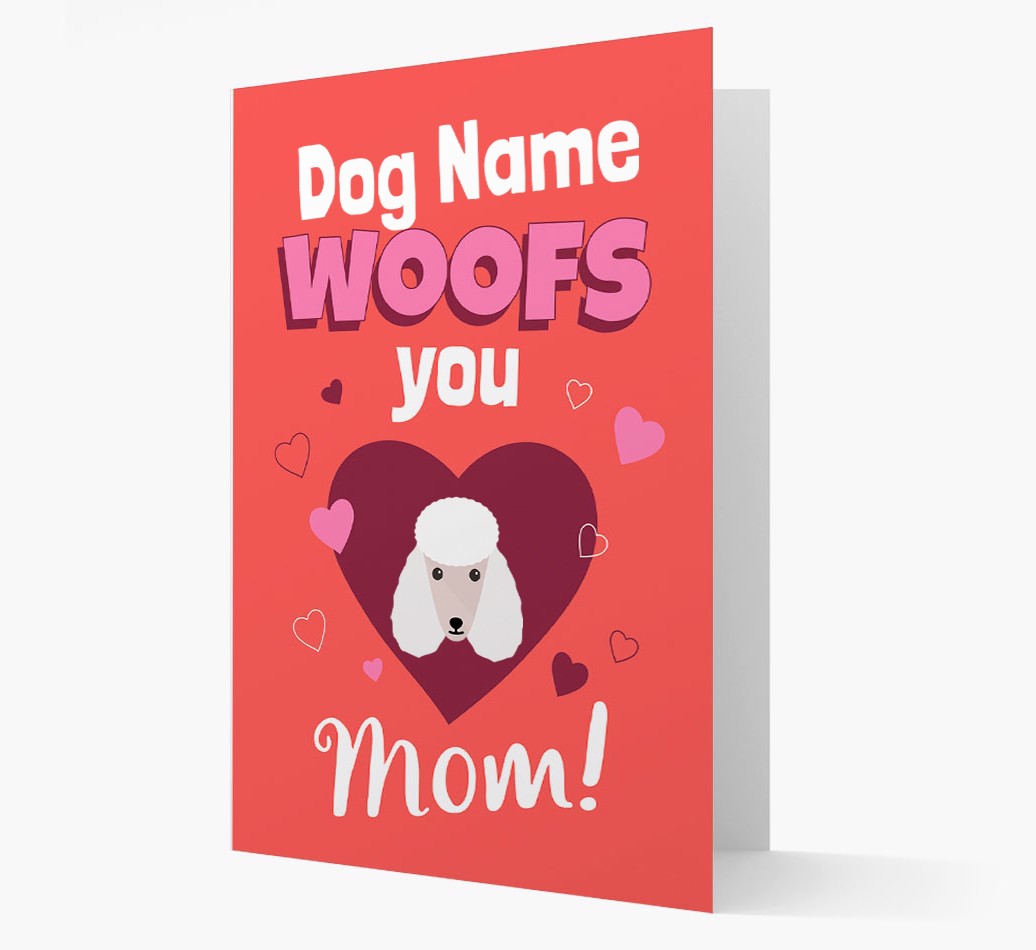 'I Woof You Mom' Card with {breedFullName} Icon